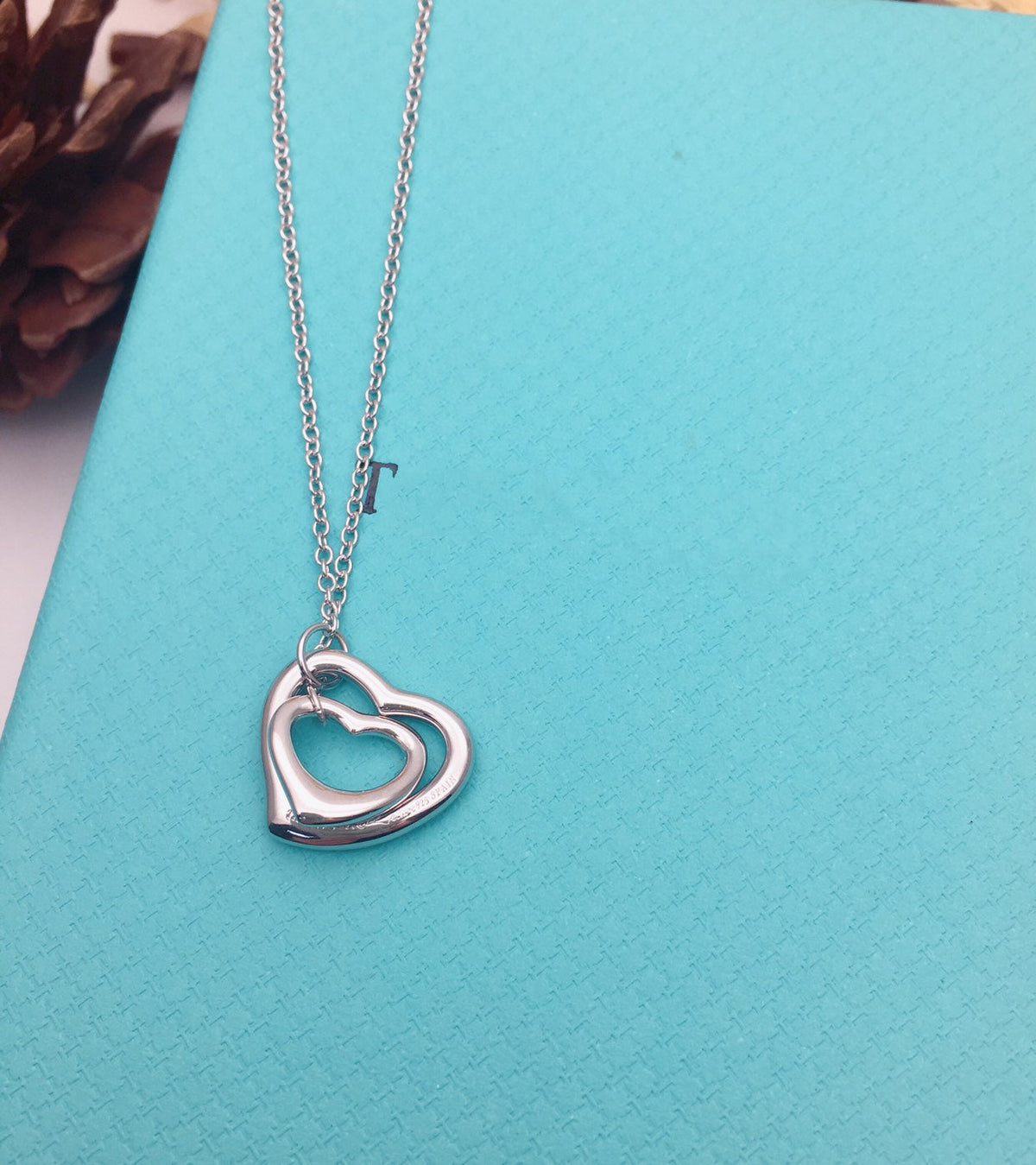 [Lioran]OPEN HEART SILVER NECKLACE