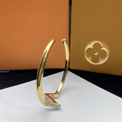 [⭐Lioran]VOLTE UPSITE DOWN DIAMOND GOLD OPEN BRACELET