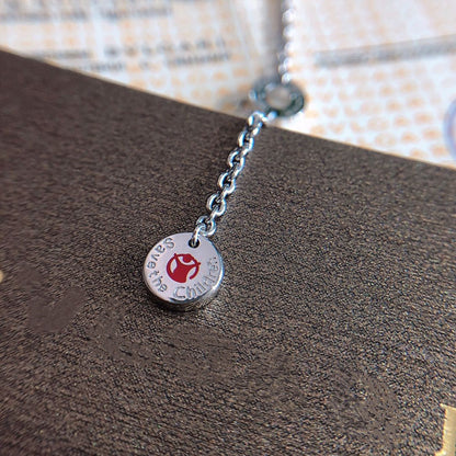 [⭐Lioran]ZERO 1 BLACK CERAMIC SILVER NECKLACE