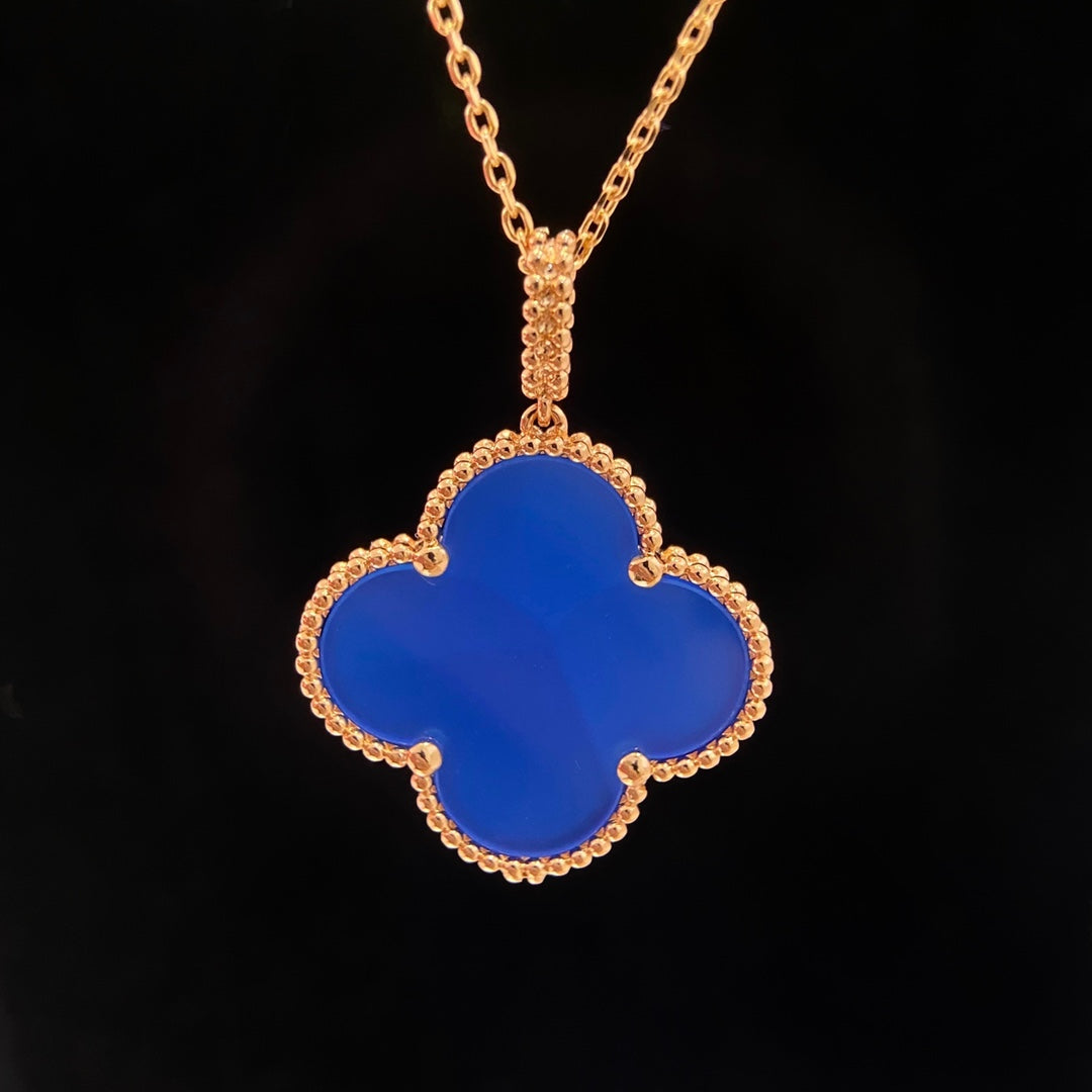 [⭐Lioran]CLOVER 25MM NECKLACE TURQUOISE ROSE GOLD