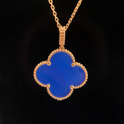 [⭐Lioran]CLOVER 25MM NECKLACE TURQUOISE ROSE GOLD
