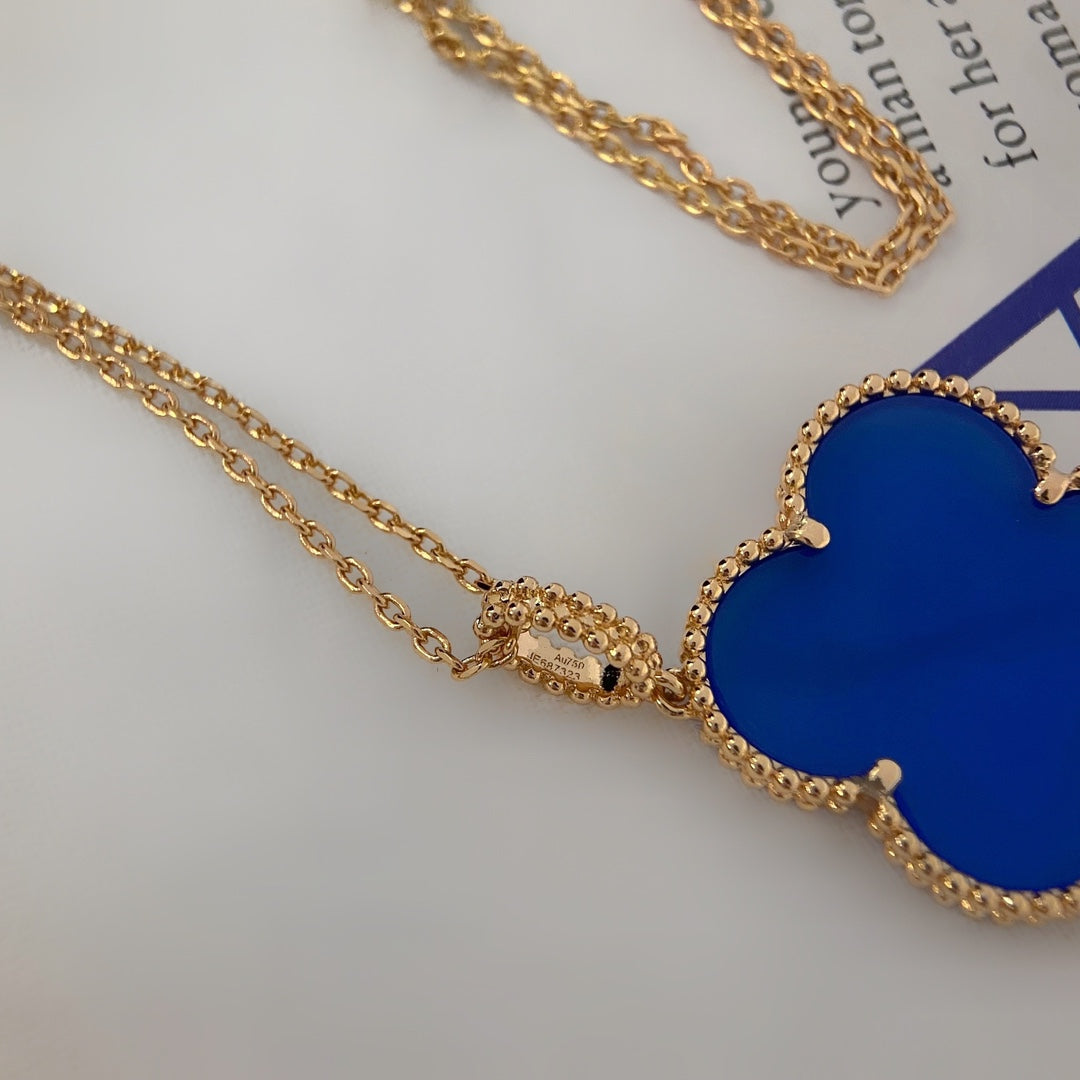 [⭐Lioran]CLOVER 25MM NECKLACE TURQUOISE ROSE GOLD