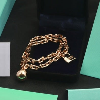 [Lioran]HARDWEAR WRAP PINK GOLD BRACELET