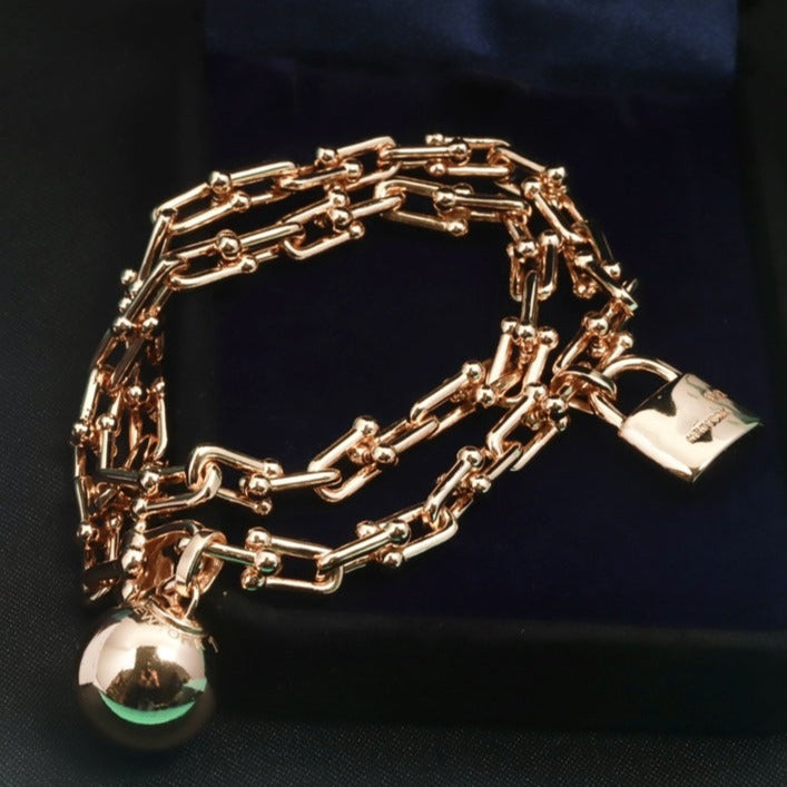 [Lioran]HARDWEAR WRAP PINK GOLD BRACELET