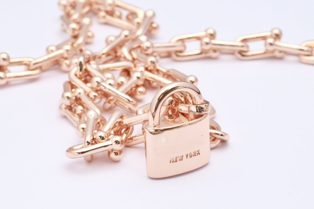 [Lioran]HARDWEAR PINK GOLD WRAP NECKLACE