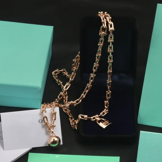 [Lioran]HARDWEAR PINK GOLD WRAP NECKLACE
