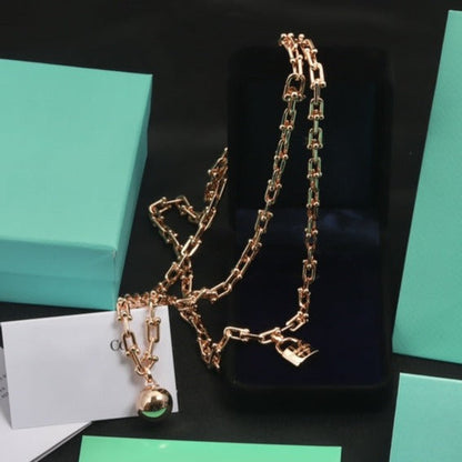 [Lioran]HARDWEAR PINK GOLD WRAP NECKLACE
