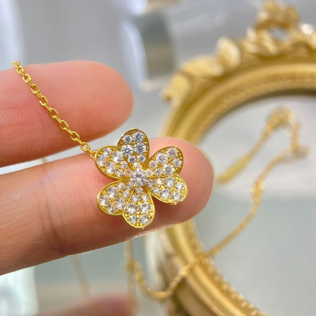 [⭐Lioran]FLOWER DIAMOND NECKLACE