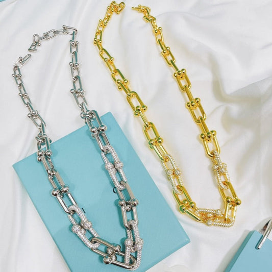 [Lioran]HARDWEAR NECKLACE DIAMOND PAVED