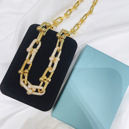 [Lioran]HARDWEAR NECKLACE DIAMOND PAVED