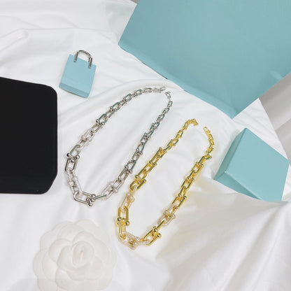 [Lioran]HARDWEAR NECKLACE DIAMOND PAVED