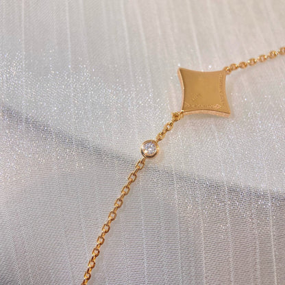 [⭐Lioran]COLOR STAR PINK GOLD DIAMOND BRACELET