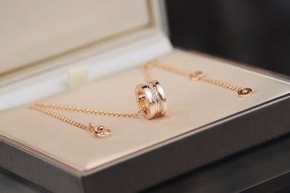 [⭐Lioran]ZERO 1 PINK GOLD DIAMOND NECKLACE