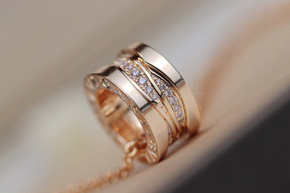 [⭐Lioran]ZERO 1 PINK GOLD DIAMOND NECKLACE