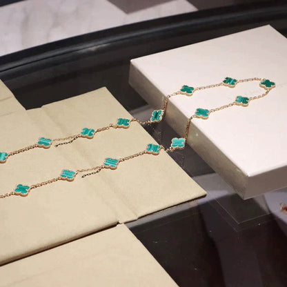 [⭐Lioran]CLOVER 20 MOTIFS MALACHITE GOLD