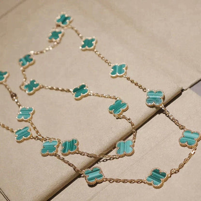 [⭐Lioran]CLOVER 20 MOTIFS MALACHITE GOLD