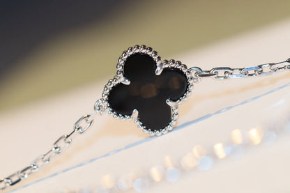 [⭐Lioran]CLOVER 20 MOTIFS ONYX DIAMOND SILVER
