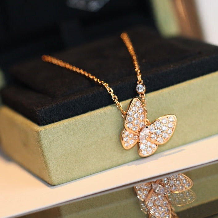 [⭐Lioran]BUTTERFLY DIAMOND NECKLACE