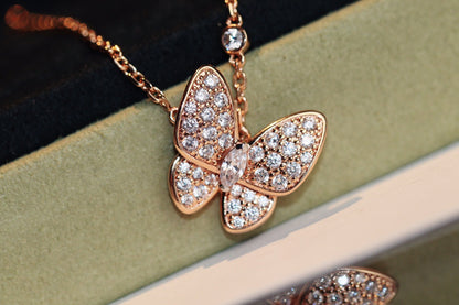 [⭐Lioran]BUTTERFLY DIAMOND NECKLACE