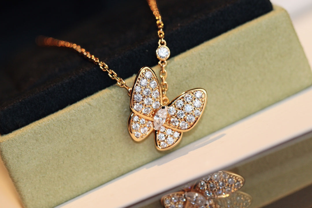 [⭐Lioran]BUTTERFLY DIAMOND NECKLACE