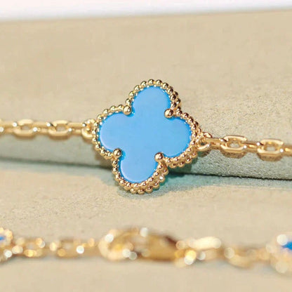 [⭐Lioran]CLOVER 20 MOTIFS TURQUOISE GOLD