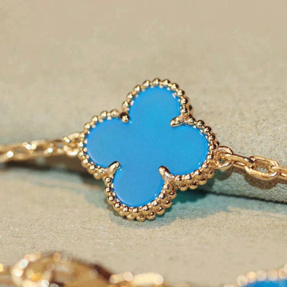 [⭐Lioran]CLOVER 20 MOTIFS TURQUOISE GOLD