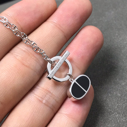 [⭐Lioran]CHAINE VERSO BLACK CERAMIC  NECKLACE