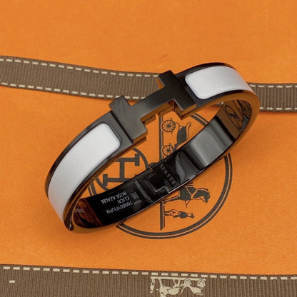[⭐Lioran]H BRACELET 12MM BLACK WHITE CERAMIC