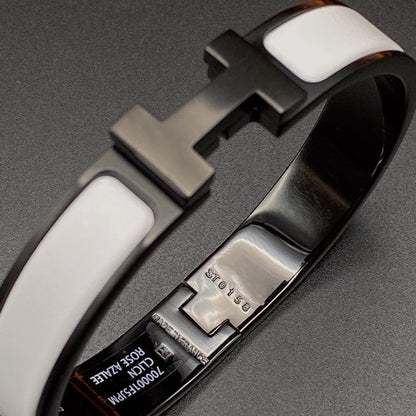 [⭐Lioran]H BRACELET 12MM BLACK WHITE CERAMIC