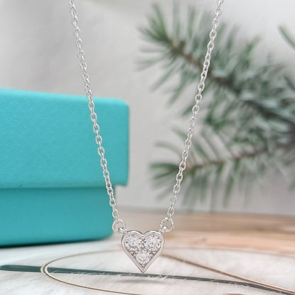 [Lioran]HEART 3 DIAMONDS PEDANT NECKLACE
