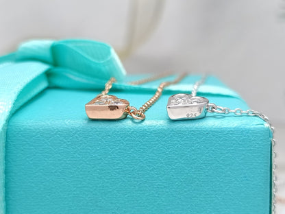 [Lioran]HEART 3 DIAMONDS PEDANT NECKLACE