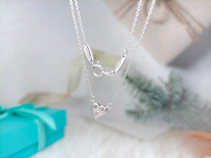 [Lioran]HEART 3 DIAMONDS PEDANT NECKLACE