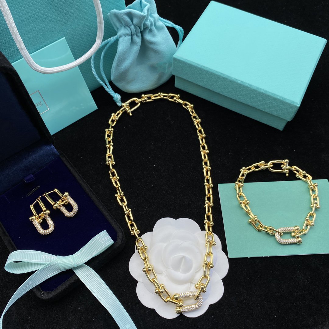 [Lioran]HARDWEAR LINK DIAMOND GOLD EARRINGS