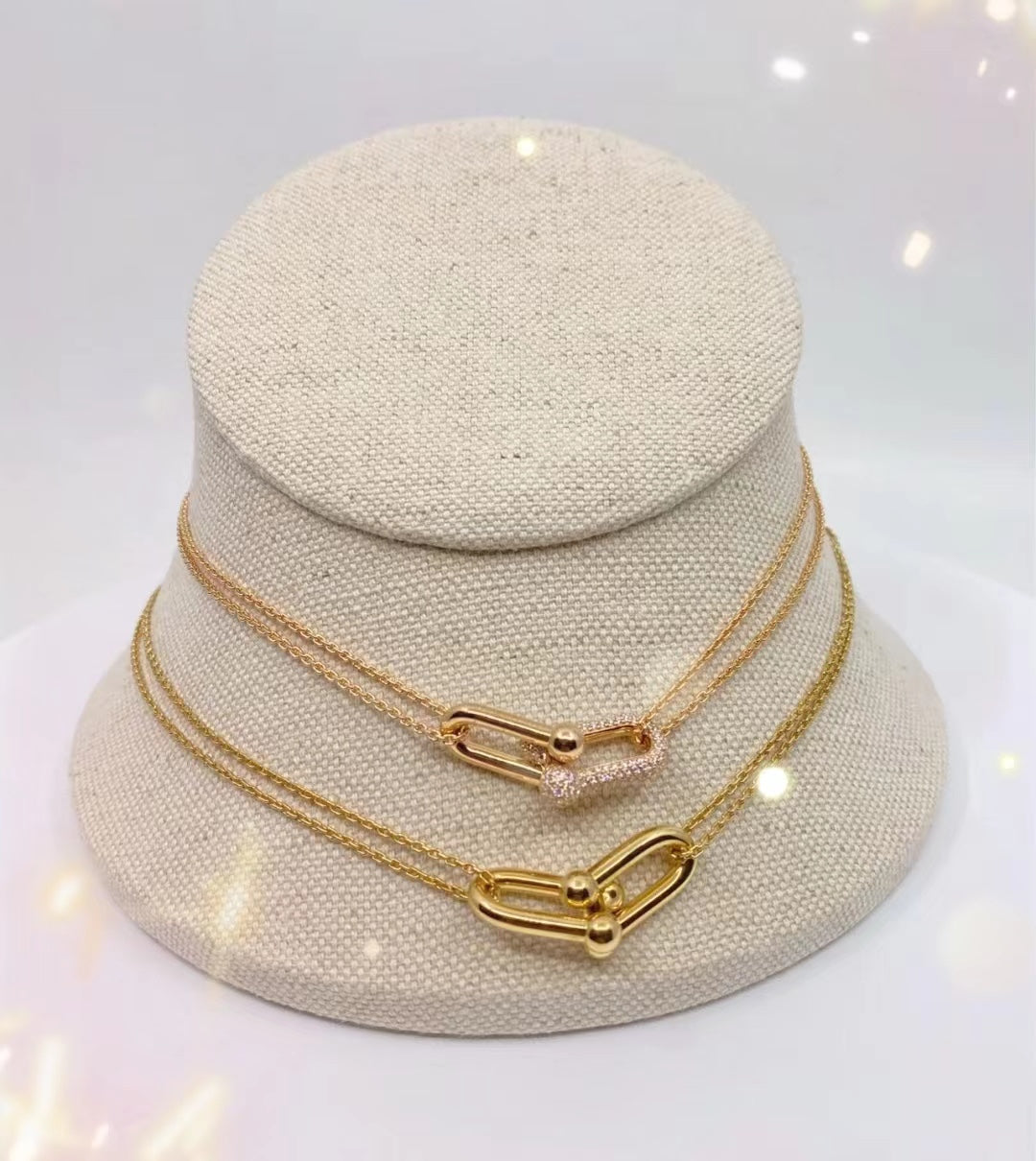 [Lioran]HARDWEAR GOLD DOUBLE LINK NECKLACE