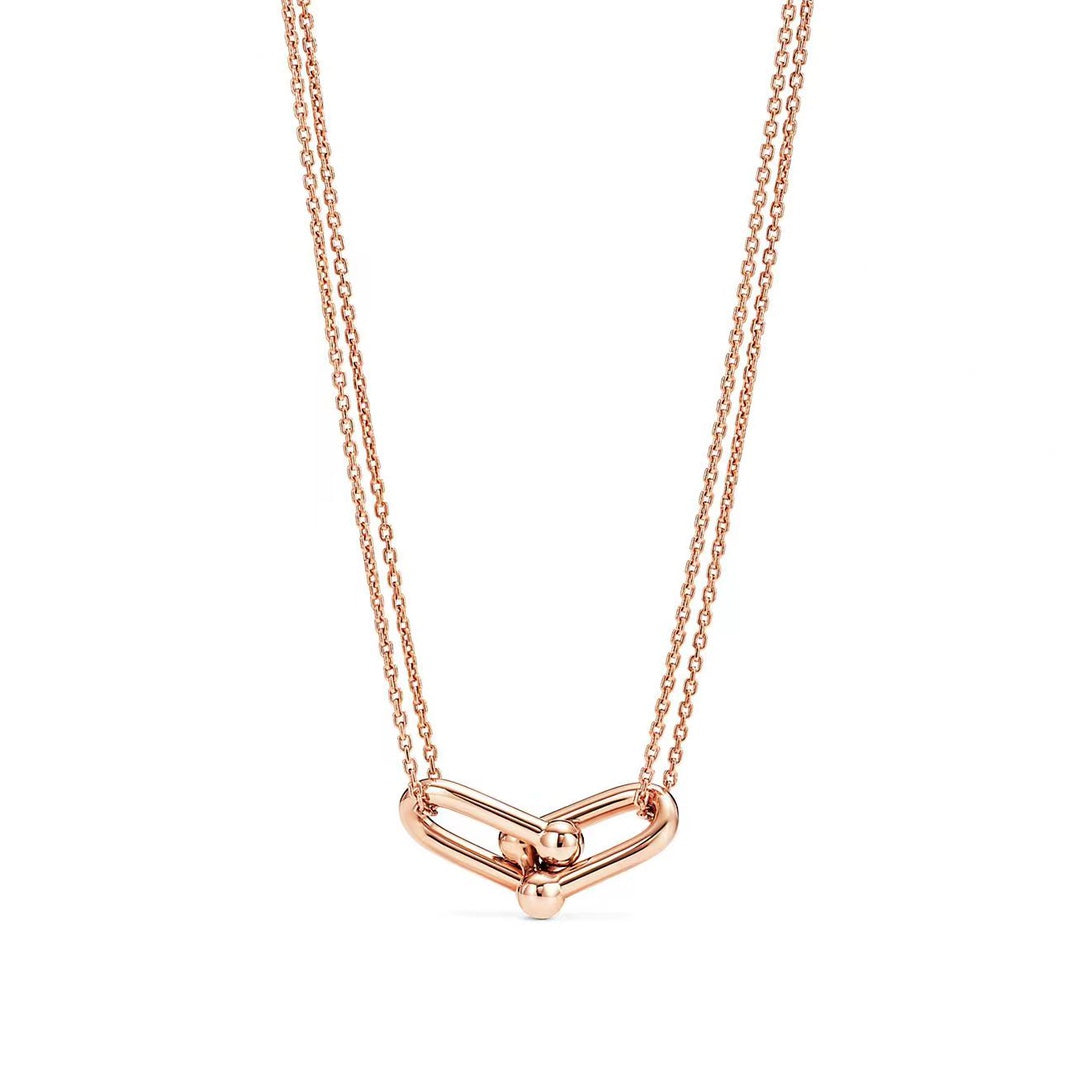 [Lioran]HARDWEAR GOLD DOUBLE LINK NECKLACE