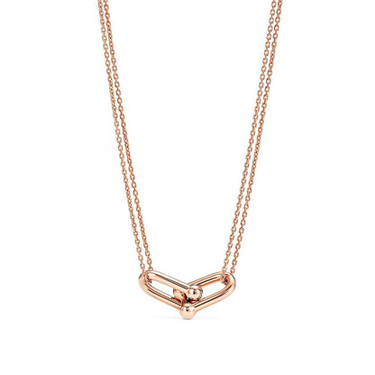 [Lioran]HARDWEAR GOLD DOUBLE LINK NECKLACE