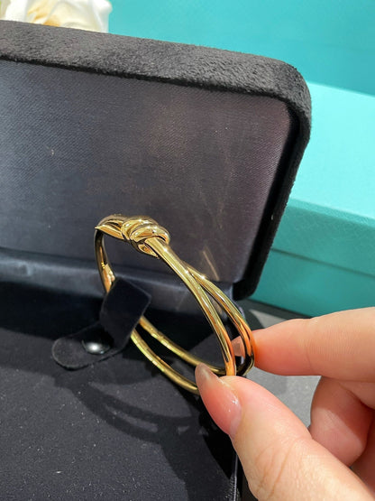 [Lioran]KNOT DOUBLE ROW GOLD BRACELET