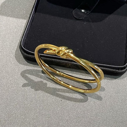 [Lioran]KNOT DOUBLE ROW GOLD BRACELET