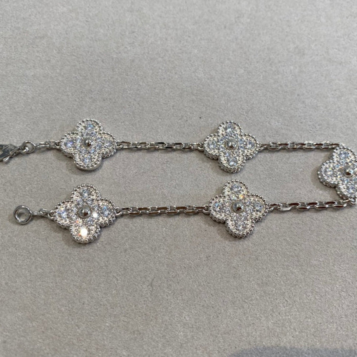 [⭐Lioran] CLOVER 5 MOTIF FULL DIAMOND BRACELET COLLECTION