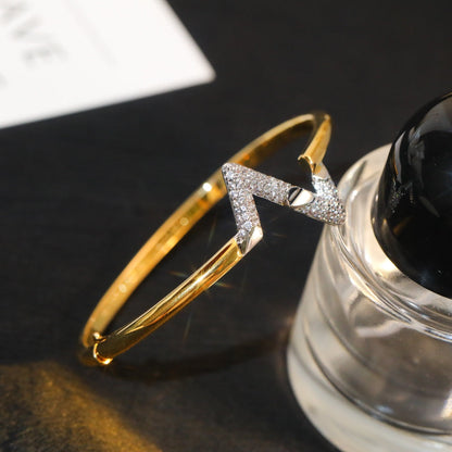 [⭐Lioran]VOLTE UPSITE DOWN GOLD DIAMOND BRACELET