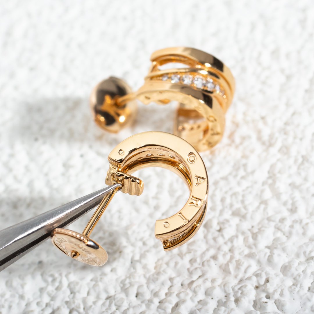 [⭐Lioran]ZERO 1 PINK GOLD DIAMONDS EARRINGS
