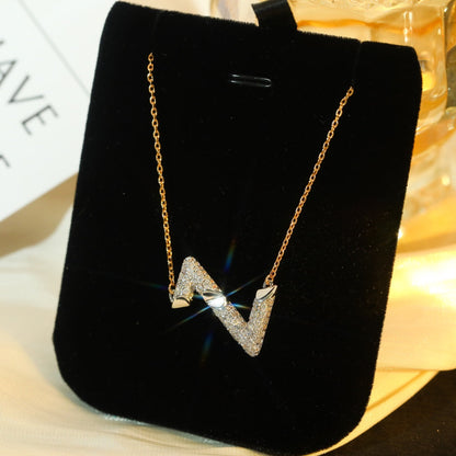 [⭐Lioran]VOLT SILVER DIAMOND PEDANT NECKLACE