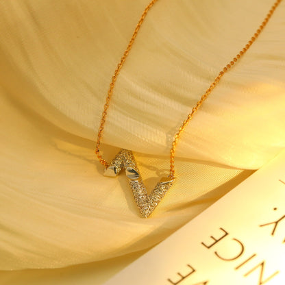 [⭐Lioran]VOLT SILVER DIAMOND PEDANT NECKLACE
