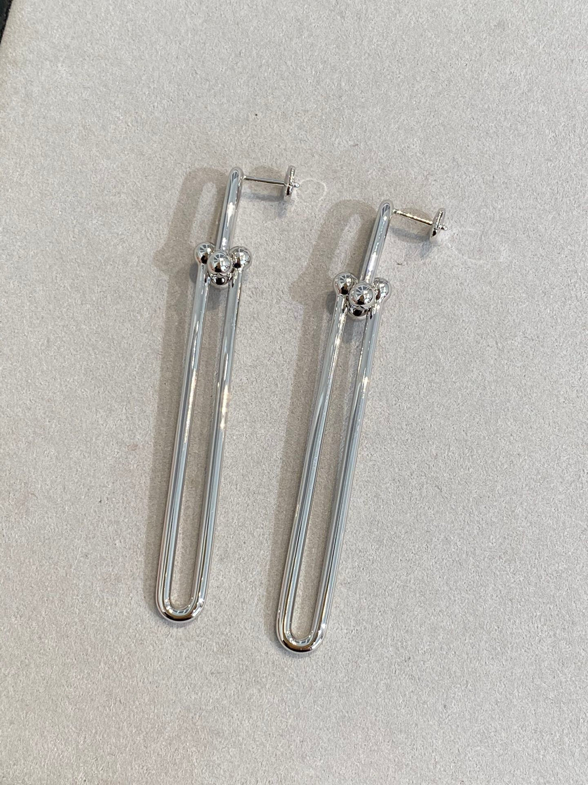 [Lioran]HARDWEAR DOUBLE LONG LINK EARRINGS