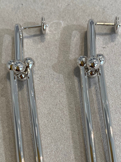 [Lioran]HARDWEAR DOUBLE LONG LINK EARRINGS