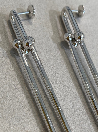 [Lioran]HARDWEAR DOUBLE LONG LINK EARRINGS