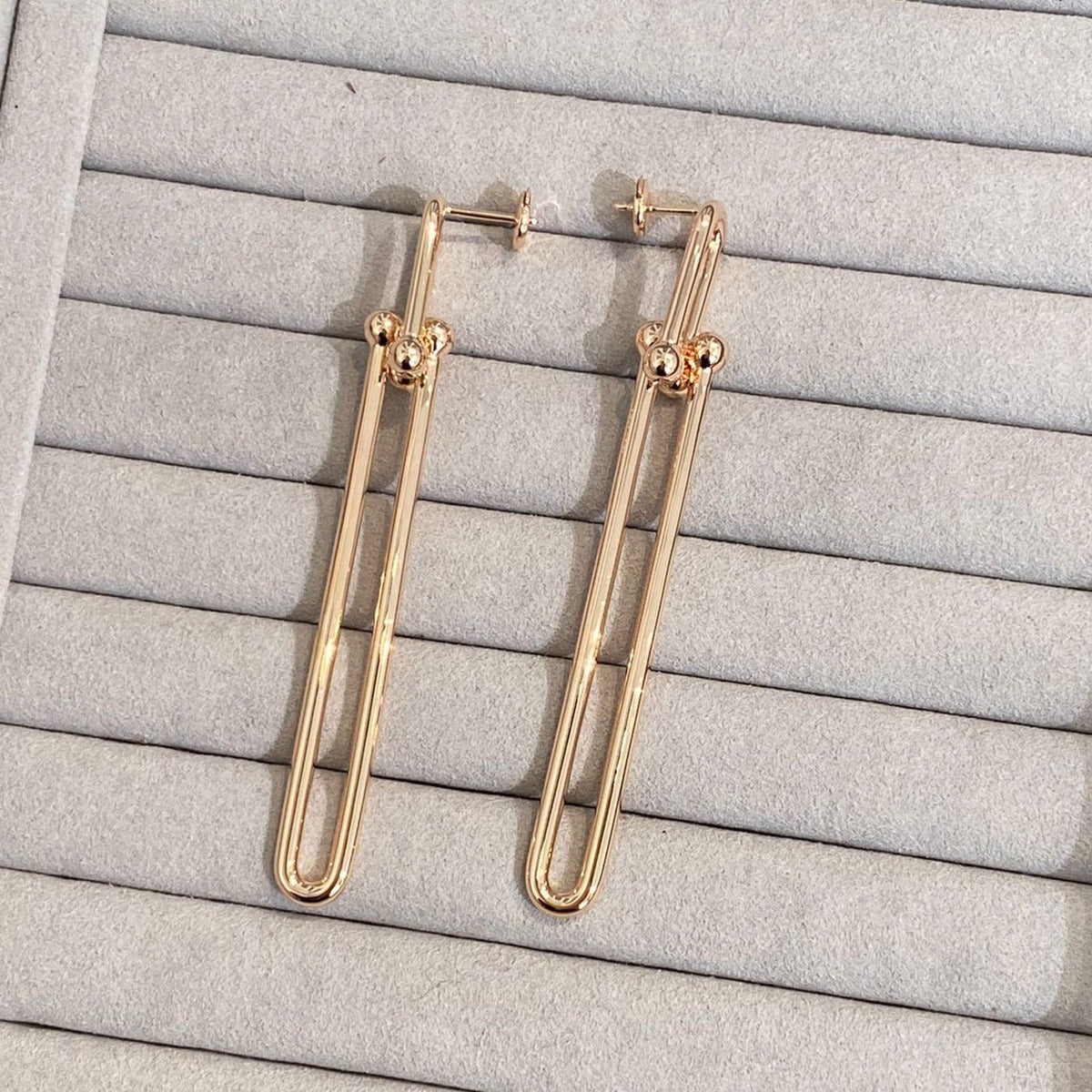 [Lioran]HARDWEAR DOUBLE LONG LINK EARRINGS