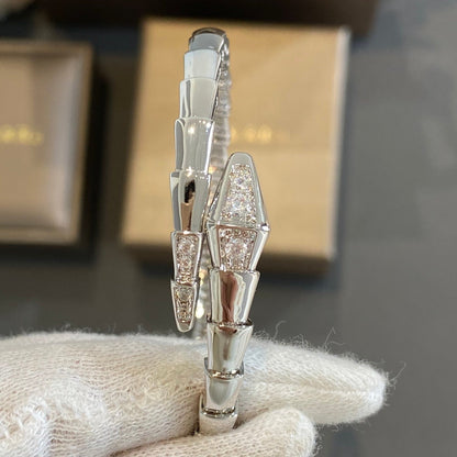 [⭐Lioran]SERPENTI BRACELET DIAMONDS SILVER
