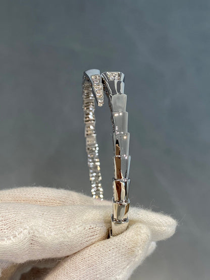 [⭐Lioran]SERPENTI BRACELET DIAMONDS SILVER
