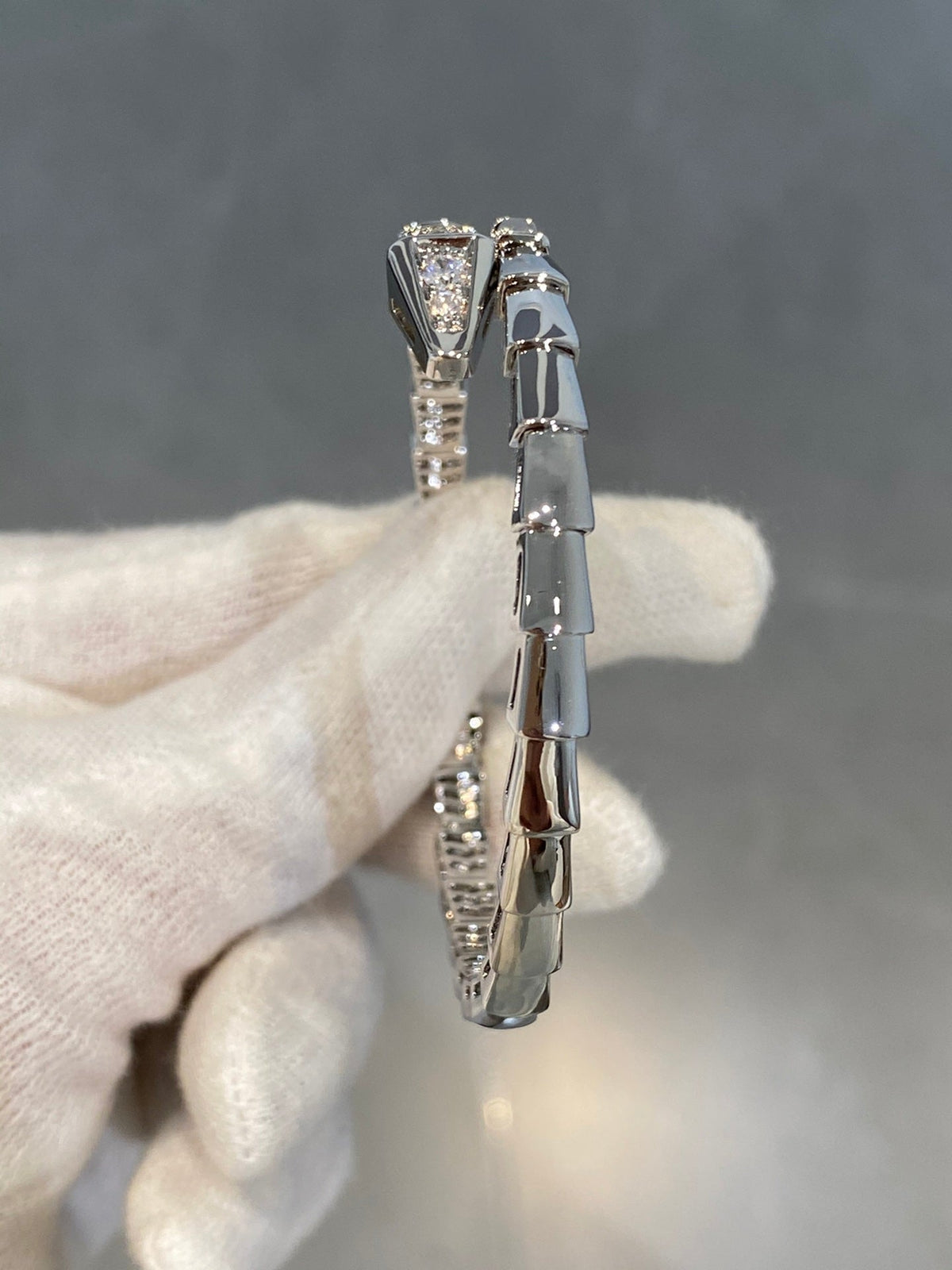 [⭐Lioran]SERPENTI BRACELET DIAMONDS SILVER
